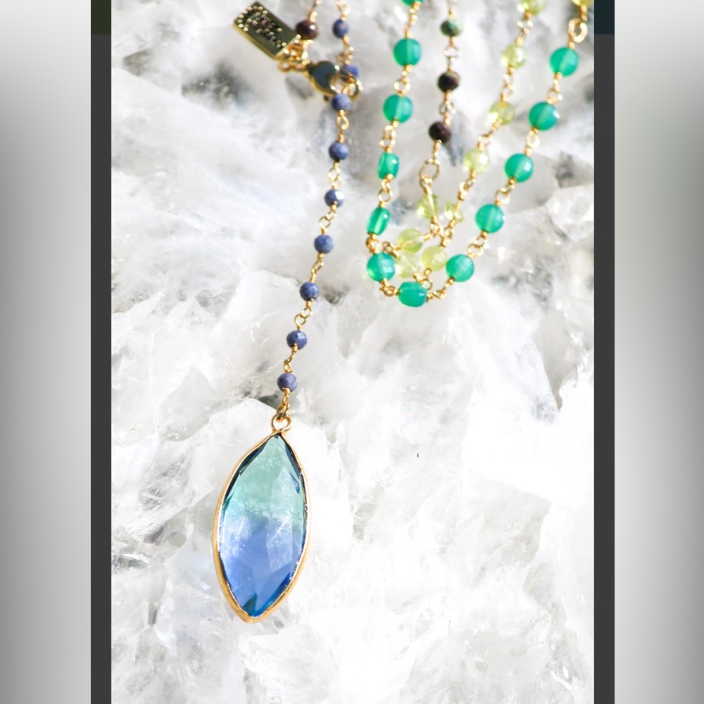 14 gold vermeil y mult gemstone